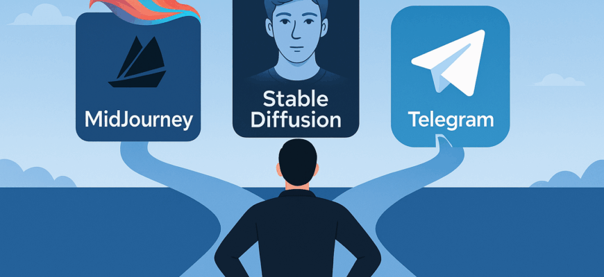 MidJourney, Stable Diffusion или Telegram-боты: что выбрать для генерации картинок?
